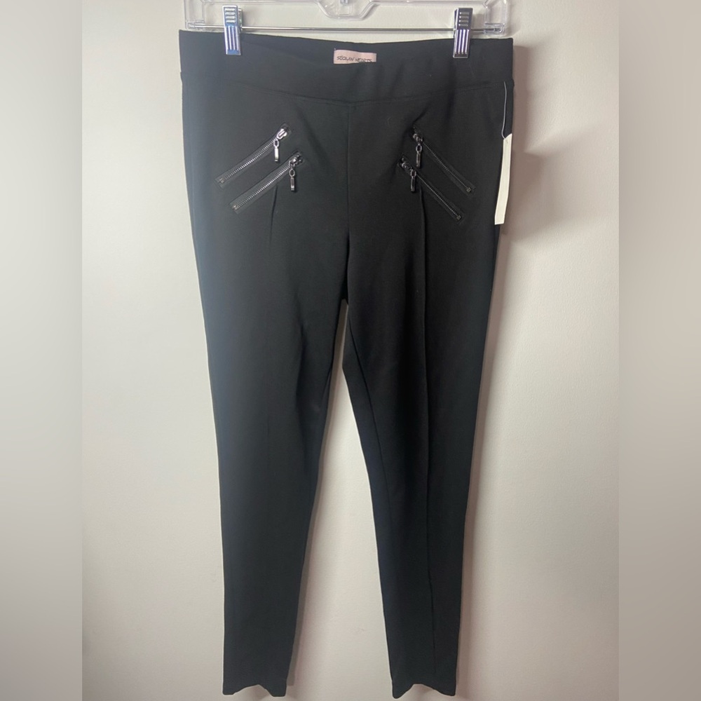 Sequin Hearts Black Straight Leg Pants